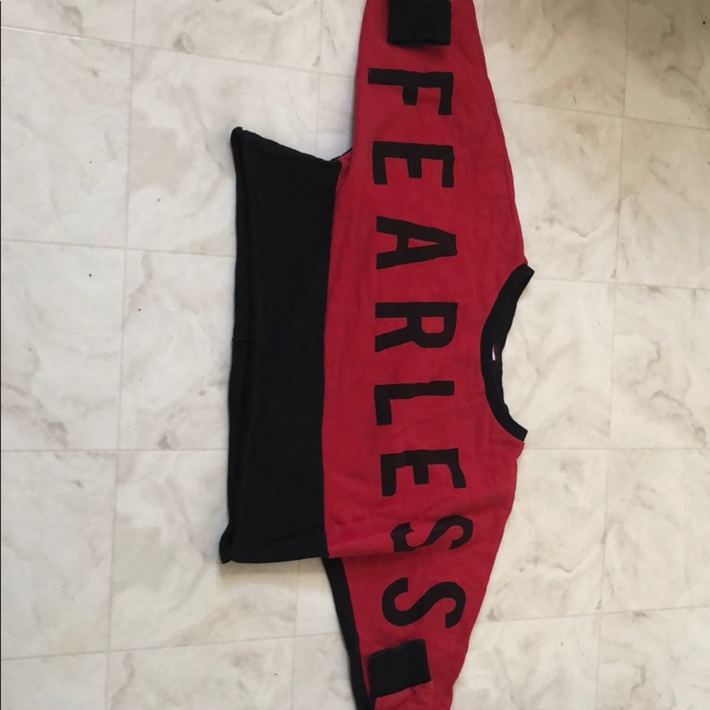 Black and red Crop top